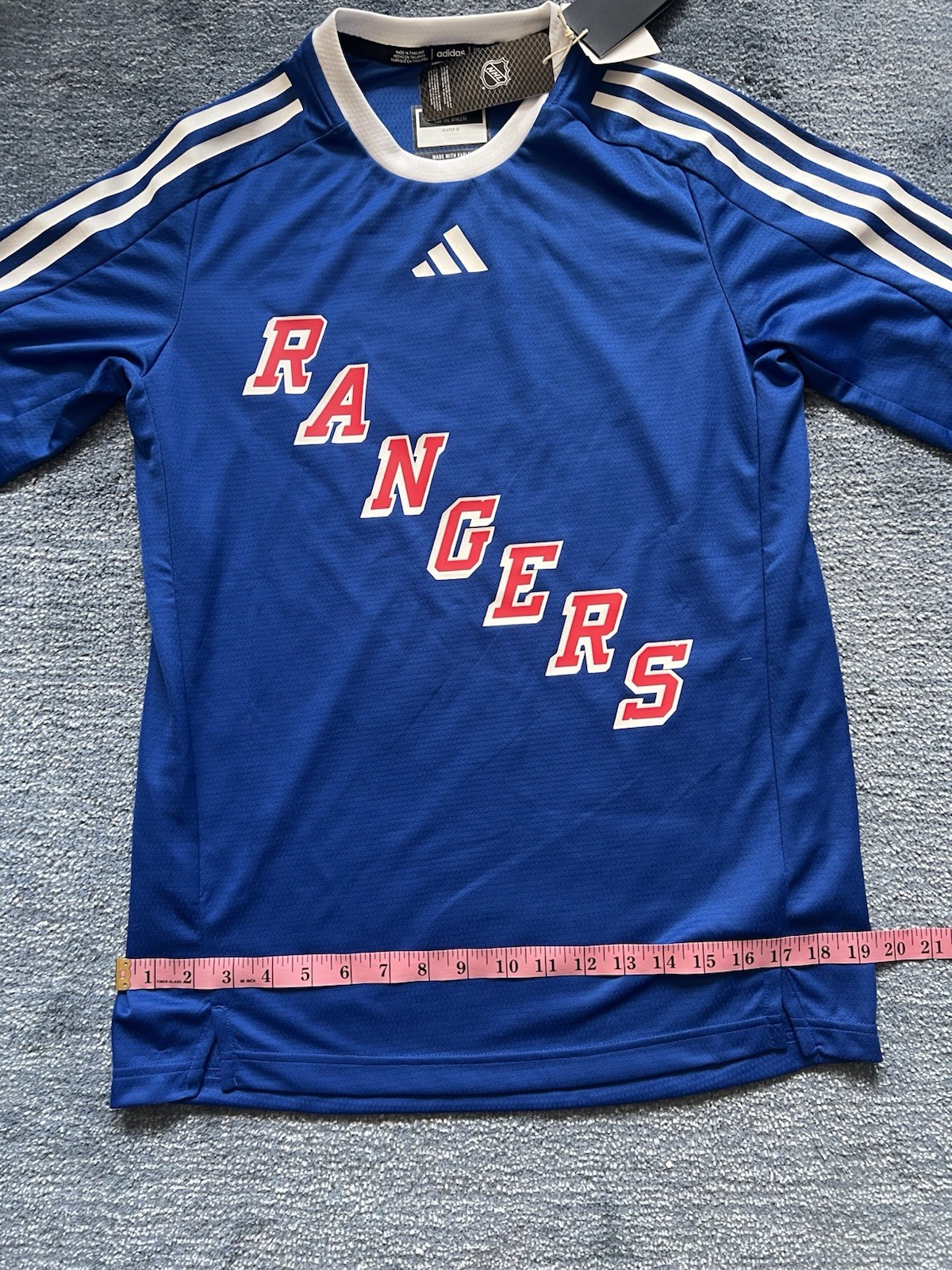 Adidas NHL Rangers Long Sleeve Tee Sz S Blue White NWT thumbnail 4