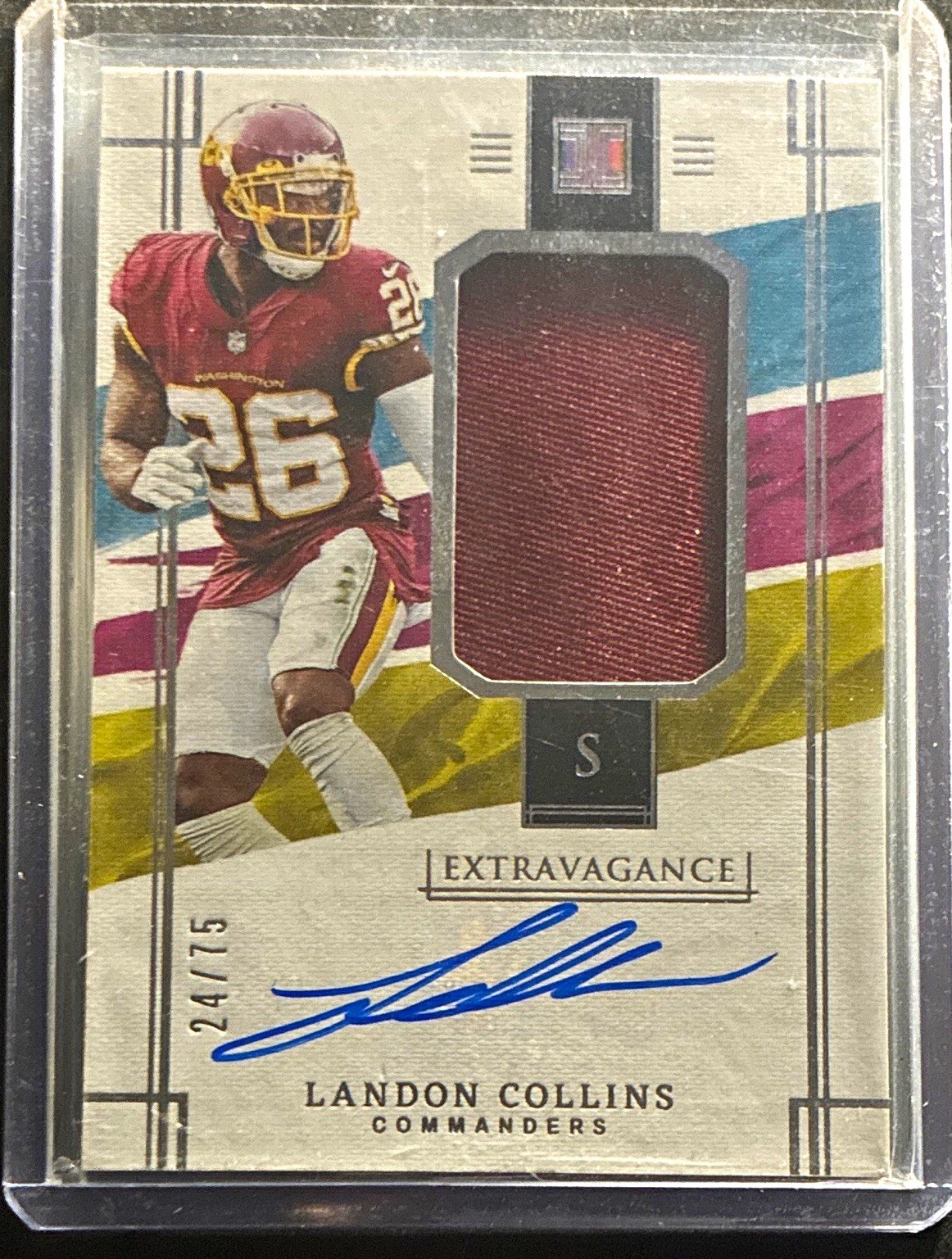 Panini 2022 Impeccable Extravagance Patch Autos Landon Collins Auto /75 EPA-LCO