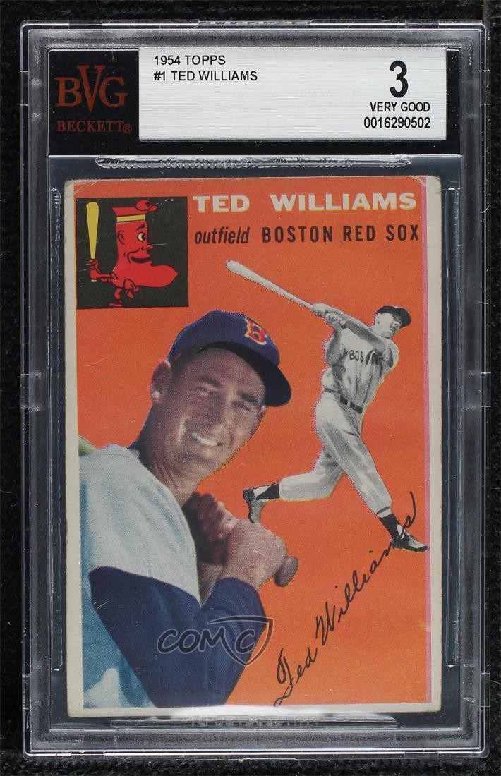 1954 Topps Ted Williams (White Back) #1 HOF 0q3