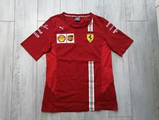 Puma Scuderia Ferrari F1 Team Women's T-Shirt Size L Red 2020 Sponsors Authentic