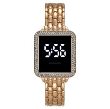 Women s Black Digital Watch LED Touchscreen R...