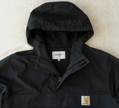 Carhartt WIP Nimbus Pullover mens Black Windbreaker Anorak Jacket