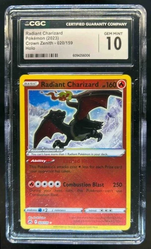 2023 Pokemon SWSH Crown Zenith Radiant Charizard Holo #020/159 CGC 10