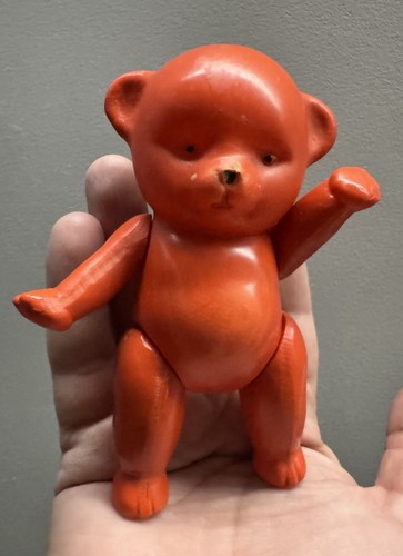 Vintage USSR “Red 🐻 Bear” Blow Plastic Doll Soviet Decor - Picture 9 of 9