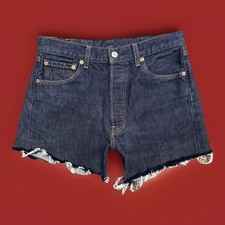 Vintage Levis 501 Cut Off Shorts Mens Size 30 Europe Made In Belgium Denim 1999