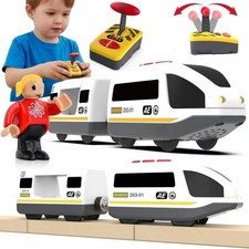 Eisenbahn Elektrische lok Holzeisenbahn Zug, Batteriebetriebenes Lokomotivzug...