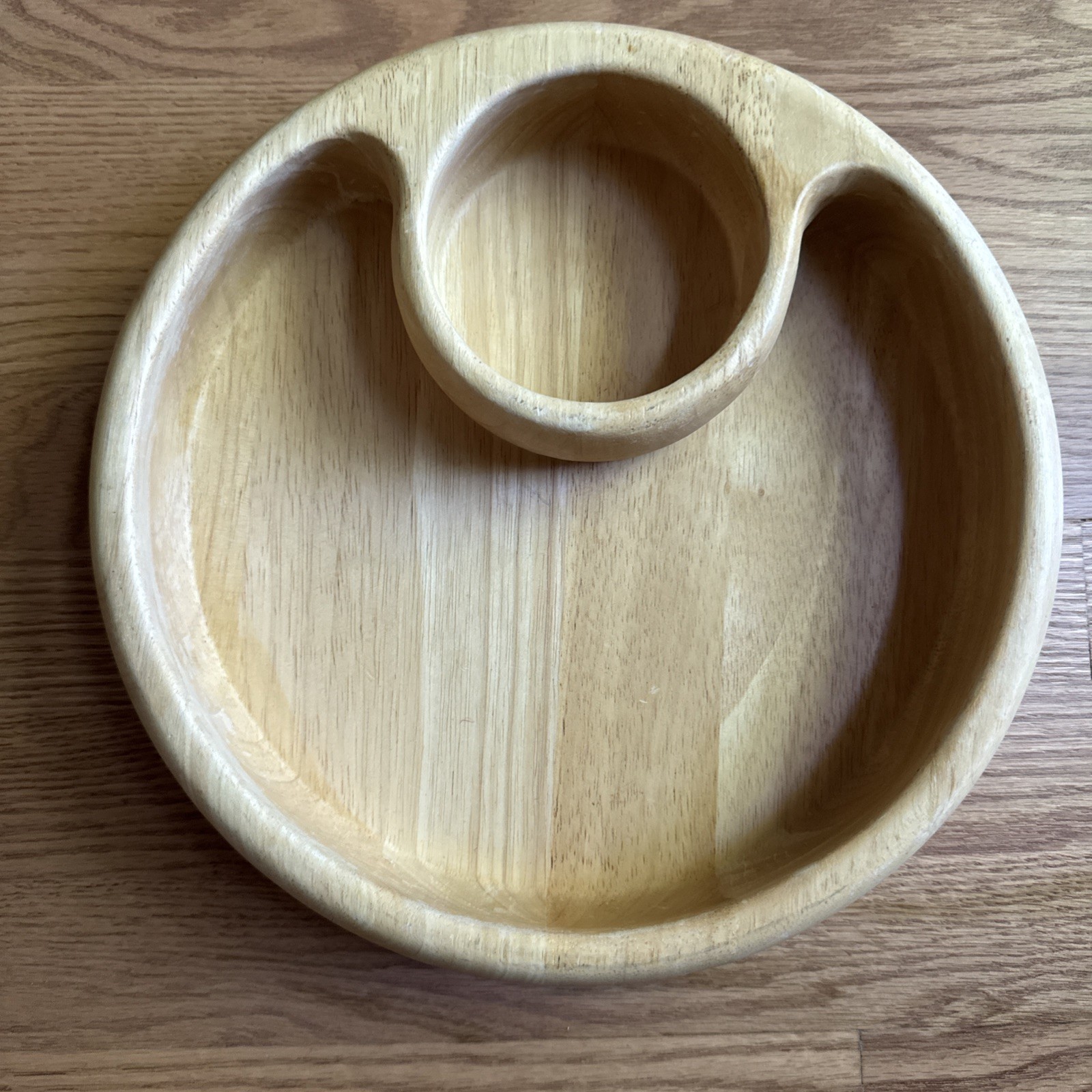 Crate & Barrel Wooden Chip & Dip Set Snack Serving Tray