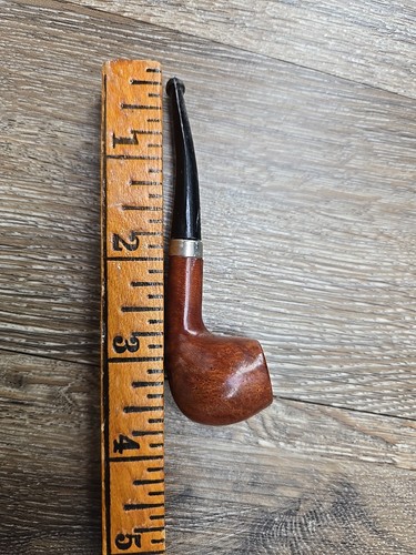 Vintage Small Mini Micro French Smoking Pipe Burl Wood France 4" x 1" - Picture 11 of 11