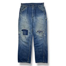 Vintage 60s Lee 191Z Jelt Denim Carpenter Pants Sanforized Distressed Union Made