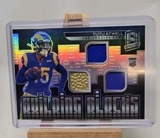 Tutu Atwell /99 Prizm 2021 Panini Spectra - Building Blocks #BB-TA (MEM, RC)