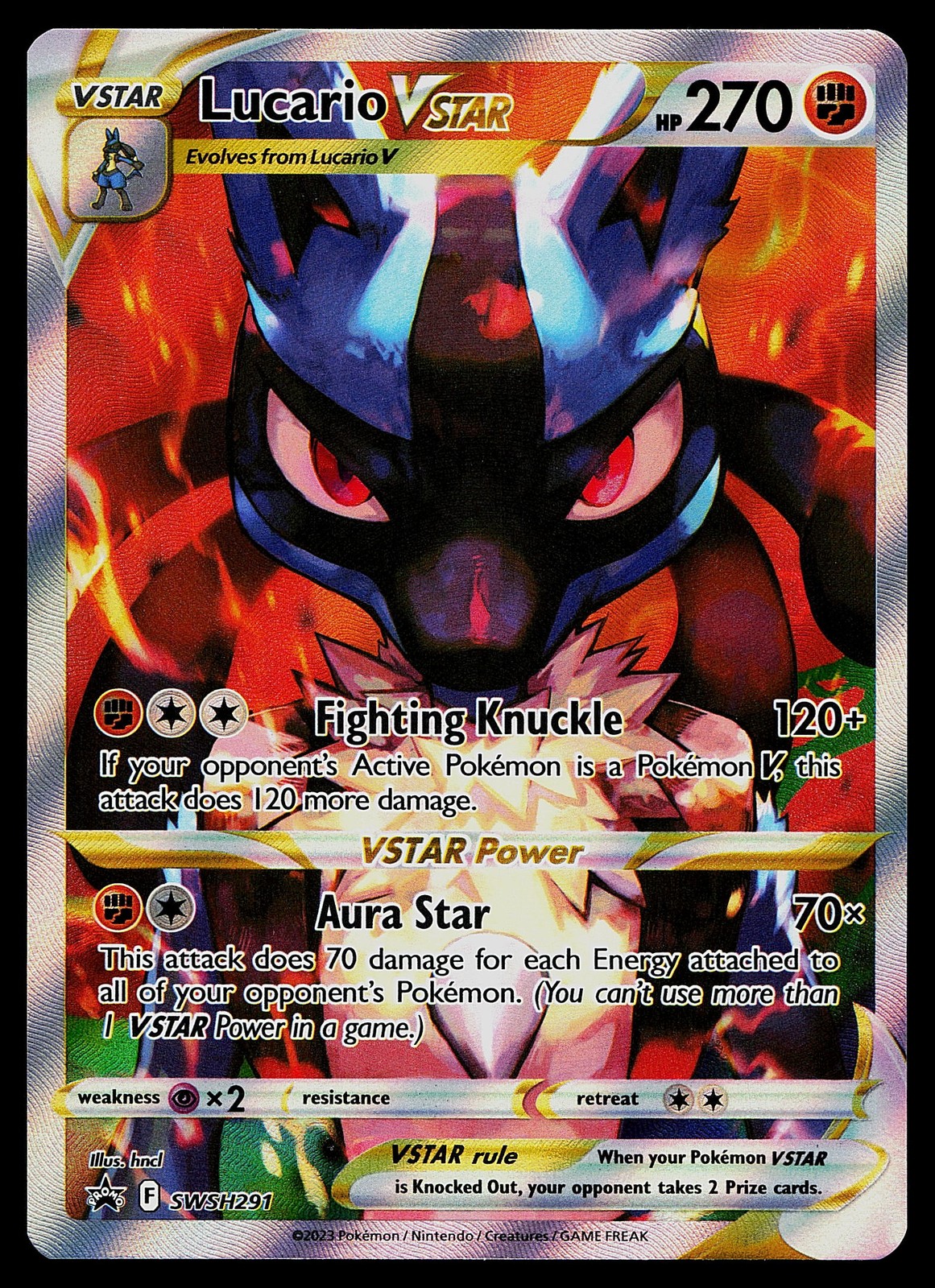 Pokemon Card - Lucario VSTAR Sword & Shield Promo SWSH291 Holo