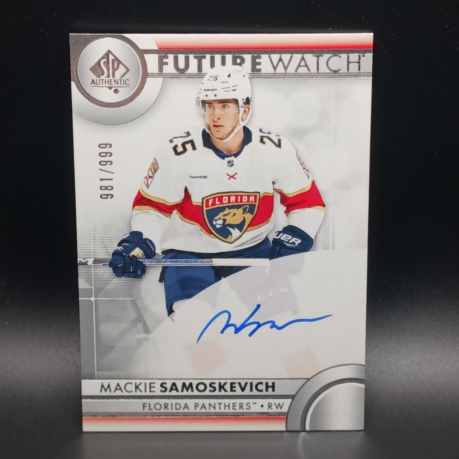 2023 SP AUTHENTIC #154 MACKIE SAMOSKEVICH FUTURE WATCH AUTO ROOKIE RC /999