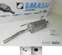 Imasaf ESD Auspuff Endtopf + Anbauteile für Opel Combo 1.4 + 16V + 1.6 2001-