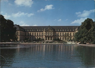 Stuttgart, Germany Neues Schloss mit Anlagen Original Vintage Postcard
