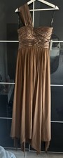 Lore Brown One Shoulder Evening Dress Maxi Formal Prom Occasion Size 10 BNWT