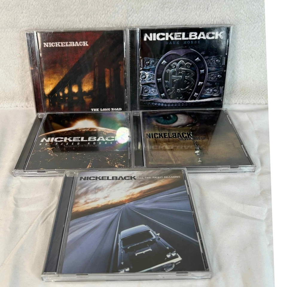 Nickelback CD Lot 5 Albums All The Right Reasons Dark Horse Silver Side Up Foto 2 de 4