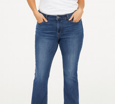 Lee Jeans Women 16 Regular 34x30 Bootcut Mid Rise Dark Wash Stretch Denim Casual