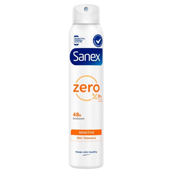 Sanex Deo Zero Sensitive Antitranspirant Hautschutz 48H 200 Ml Deodorant Herren-image