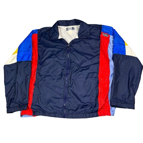 Vintage Sergio Tacchini Jacket Men's 46 (US) 56(IT) Track Windbreaker Zip 80s - Picture 2 of 10