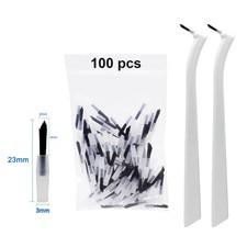 100 Pcs Dental Disposable Composite Brush White Tips 2 Brushes Handles Handles