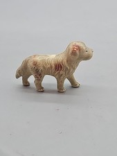 Celluloid Saint Bernard Dog Toy Figure 4.5inx3in Stamped Japan