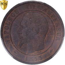 [#1065256] Coin, France, Napoleon III, 10 Centimes, 1853, Paris, PCGS, MS65RB, M