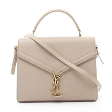 SAINT LAURENT PARIS Cassandra shoulder crossbody Handbag 623931 leather Beige