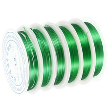 8 Rolls 32-18 Gauge Copper Wire for Crafts, Green