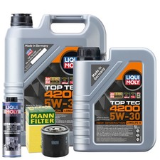 Motoröl 5W30 LIQUI MOLY Top Tec 4200 6L +MANN Ölfilter +Spülung