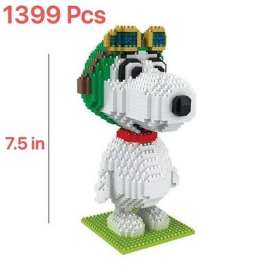 Peanuts Snoopy Magic Blocks Set , 1399 Pcs 3D DIY Mini Building Blocks Game Gift