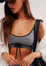 NEW FREE PEOPLE INTIMATELY BLACK CANDY RIBBON BRALETTE TOP SZ XS/S