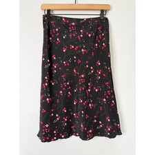 Vintage Y2K Express - Floral Short Straight Skirt Lettuce Hem Size 1/2