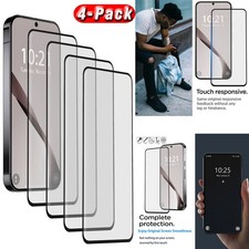 4-Packs For Google Pixel 10 Pro/10 Pro XL Clear Tempered Glass Screen Protector