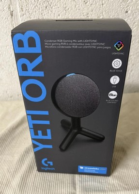 Logitech G Yeti Orb Black Premium Condenser RGB Gaming USB Condenser Microphone