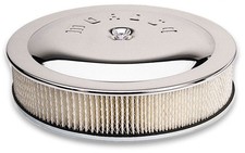 Moroso For Racing Air Cleaner - 14in X 3in Filter - Flat Bottom - Aluminum -