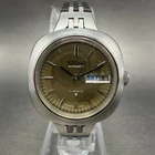 Seiko Automatic Watch Women 25mm Yellow Dial Silver Tone Daydate 2706-0130 Runs
