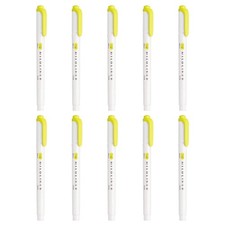 Zebra B-WKT7-MLY Highlighter, 1 Count Pack of 10 , yellow lemon yellow 