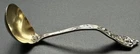 GORMAN - VIRGINIANA - STERLING SILVER -CREAM/SAUCE LADLE - GOLD WASH - MONO 5.5"
