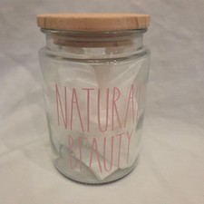 Rae Dunn Clear "Natural Beauty" Bath Storage Jar