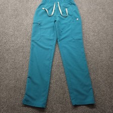 FIGS Technical Collection Teal Blue Scrub Pants W20SW2031P XXS Petite