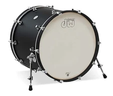 DW Design Series Maple Bass Drum, 18x22, Black Satin Lacquer w/Chrome Hardware