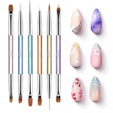 Nail Art Brushes, 6 Pcs Double-Ended Fingernail Art Design Pens