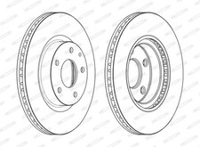 Jeu de 2 disques de frein FERODO DDF2465C MAZDA CX-3 2.0 (CW4W)