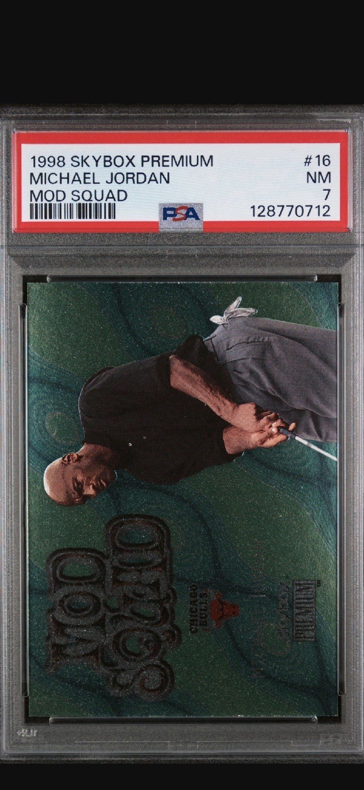 1998 Skybox Premium Michael Jordan Mod Squad #16 Insert PSA 7 Chicago Bulls HOF