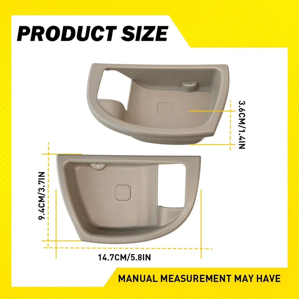 Manija de puerta interior beige cubierta delantera trasera 4-20X para Hyundai Santa Fe 2007-2012 Foto 4 de 4