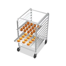 VINGLI 10-Tier Bakery Rack Commercial Stainless Steel Bun Pan Sheet Rack with...