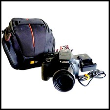 CANON POWERSHOT SX60 HS 16.1MP 65x Optical Zoom Camera Bag Charger Case SD Card