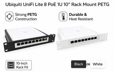 10'' Network Rack Mount UniFi Lite 8 PoE Switch Ubiquiti USW-LITE-8-POE 3d print