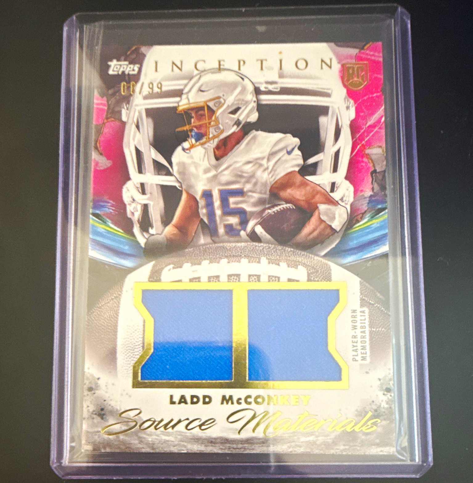 Topps 2024 Inception Ladd McConkey Chargers Source Materials SM-LM Magenta /99