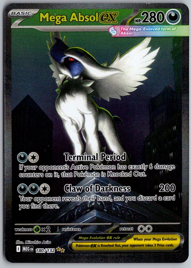 Mega Absol ex 180/132 Mega Evolution Special Illustration Rare Pokemon Near Mint